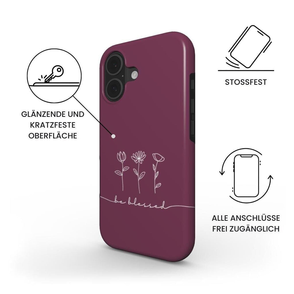 BE BLESSED robuste Handyhülle in Beere Tech Accessories Podbase 