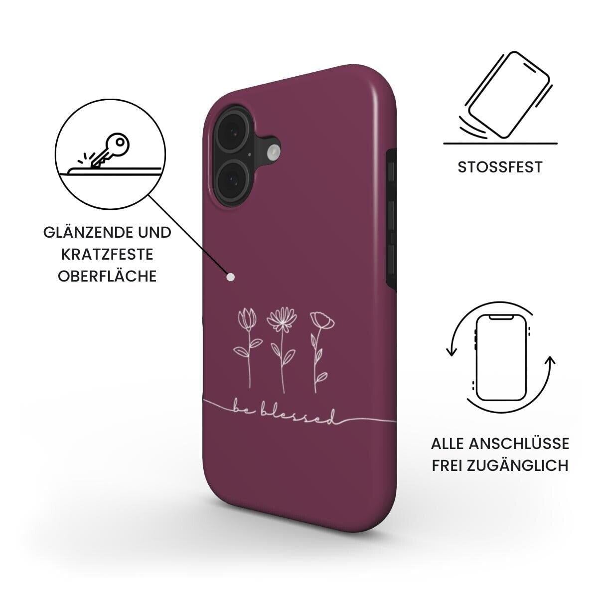 BE BLESSED robuste Handyhülle in Beere Tech Accessories Podbase 