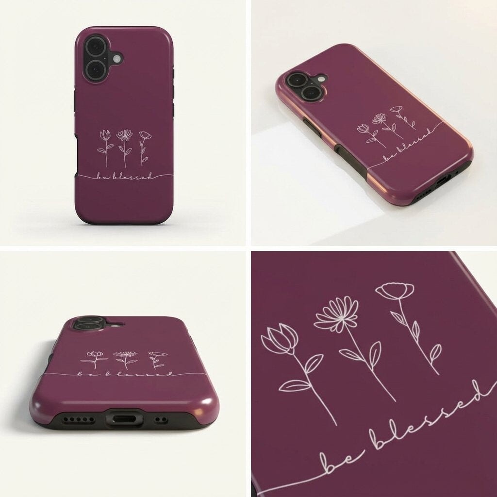 BE BLESSED robuste Handyhülle in Beere Tech Accessories Podbase 