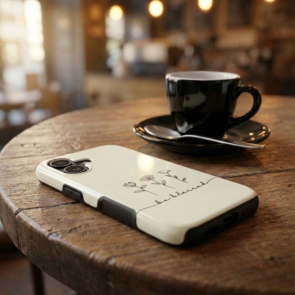 BE BLESSED robuste Handyhülle in Cremeweiß Tech Accessories Podbase 