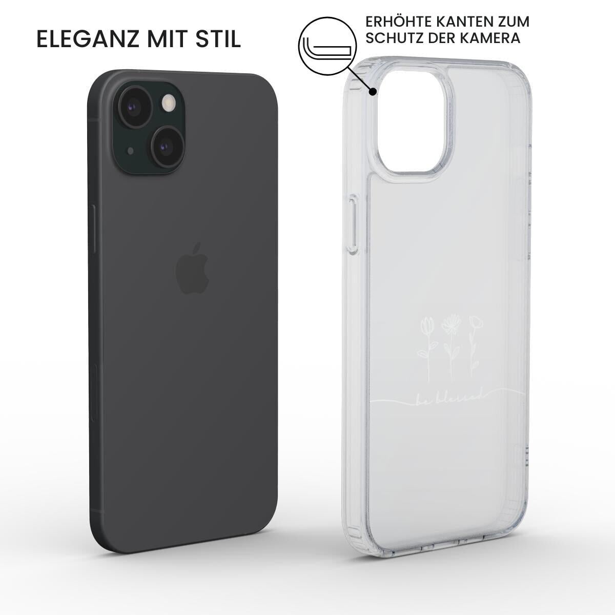 BE BLESSED transparente Handyhülle mit weißem Druck Tech Accessories Podbase 