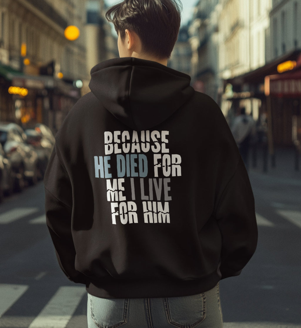 BECAUSE HE DIED STREETWEAR OVERSIZED HOODIE BACKPRINT Slammer Oversize Hoodie 2.0 ST/ST Shirtee 