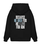 BECAUSE HE DIED STREETWEAR OVERSIZED HOODIE BACKPRINT Slammer Oversize Hoodie 2.0 ST/ST Shirtee Schwarz XS 