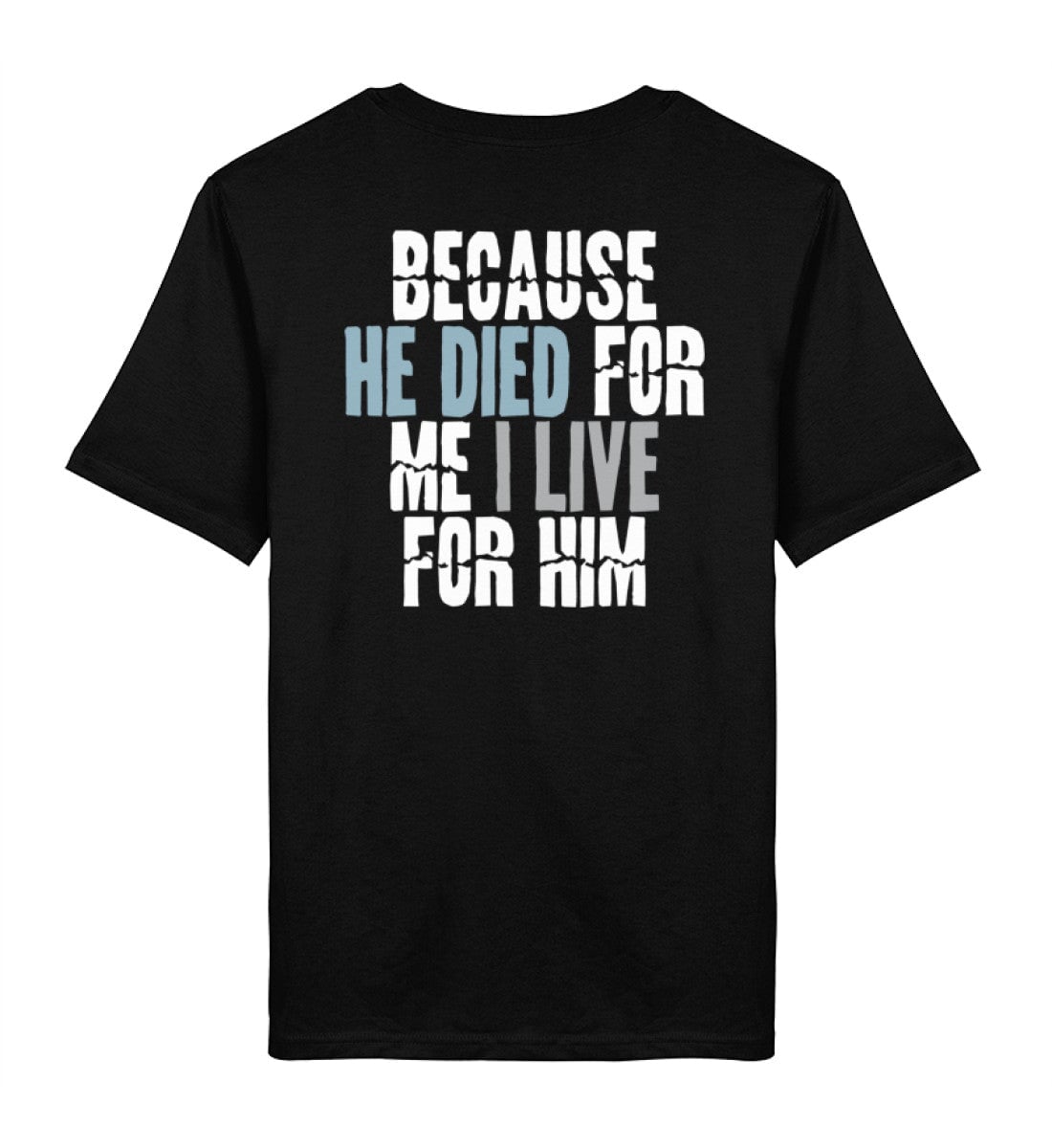 BECAUSE HE DIED STREETWEAR SHIRT BACKPRINT Creator T-Shirt 2.0 ST/ST Shirtee Schwarz XS 