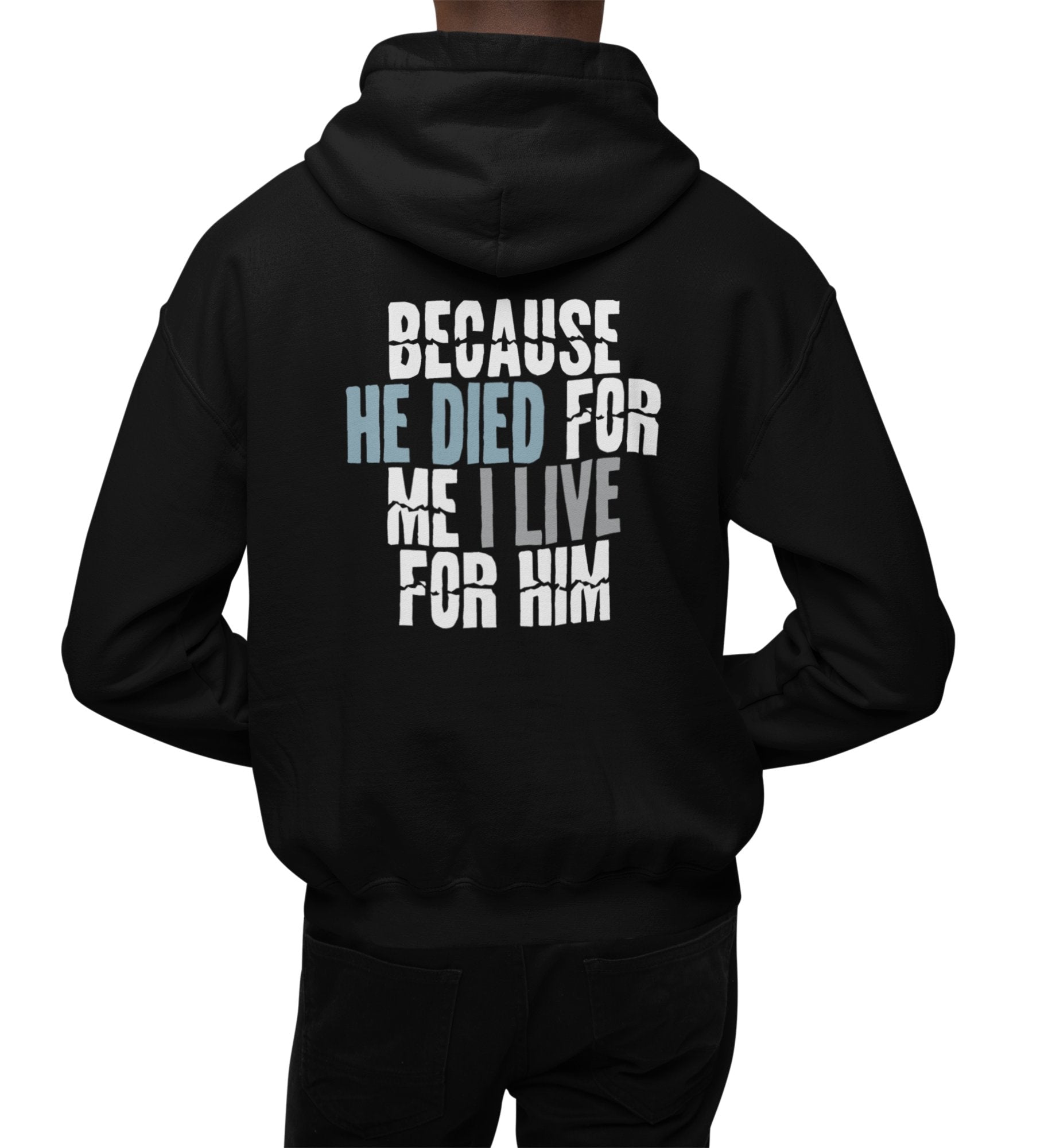 BECAUSE HE DIED STREETWEAR ZIPPER BACKPRINT Connector Zipper 2.0 ST/ST Shirtee 