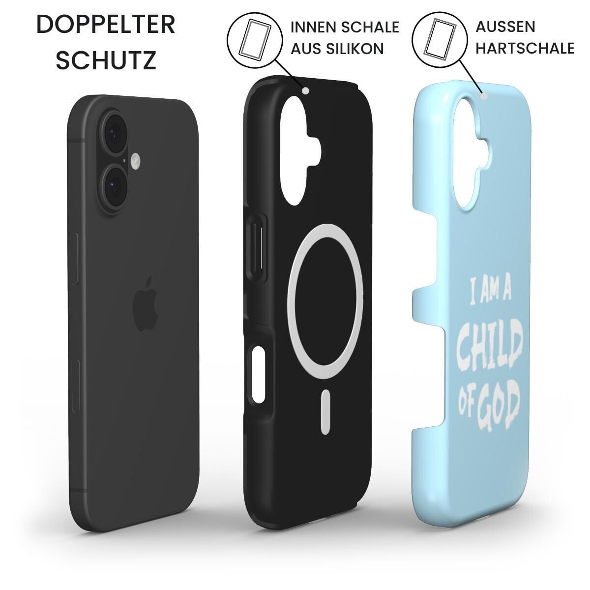 Child of God MagSafe Handyhülle in Hellblau Tech Accessories Podbase 