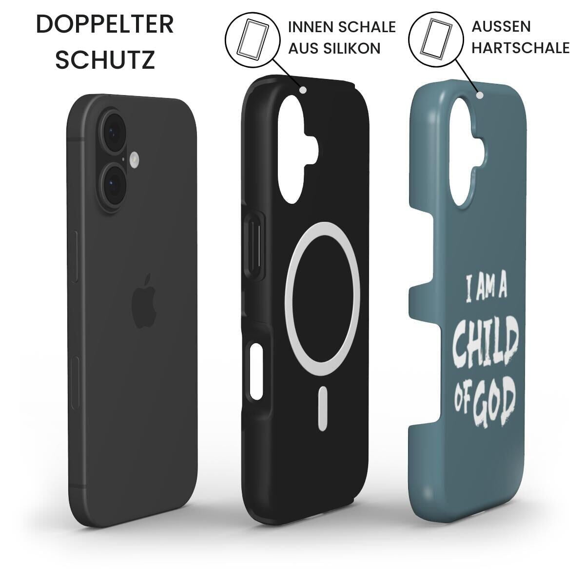 Child of God MagSafe Handyhülle in Petrol Tech Accessories Podbase 