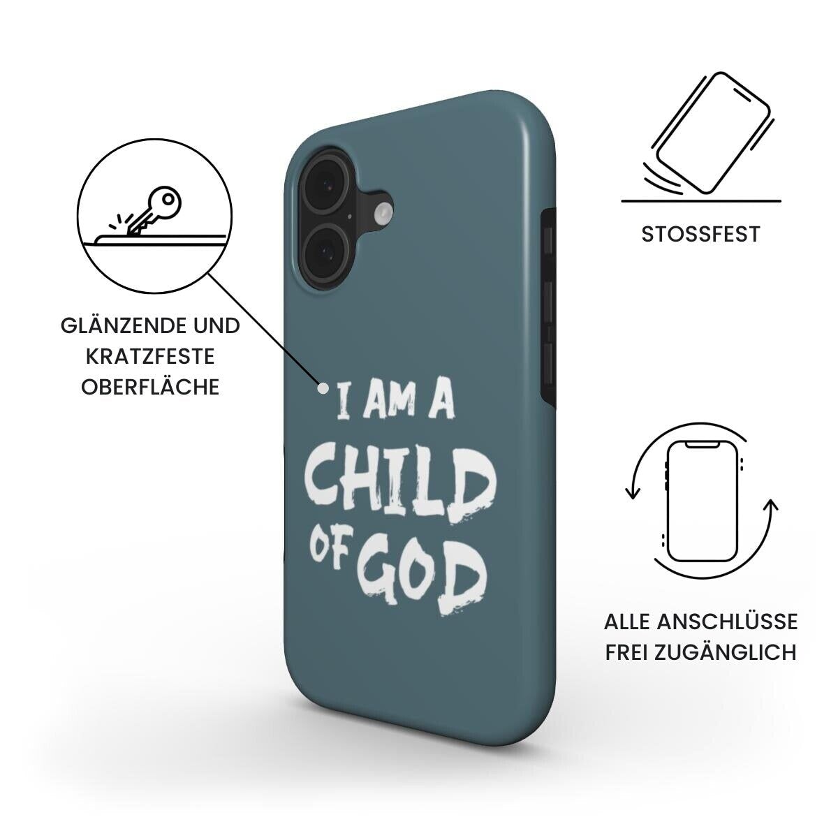 Child of God MagSafe Handyhülle in Petrol Tech Accessories Podbase 