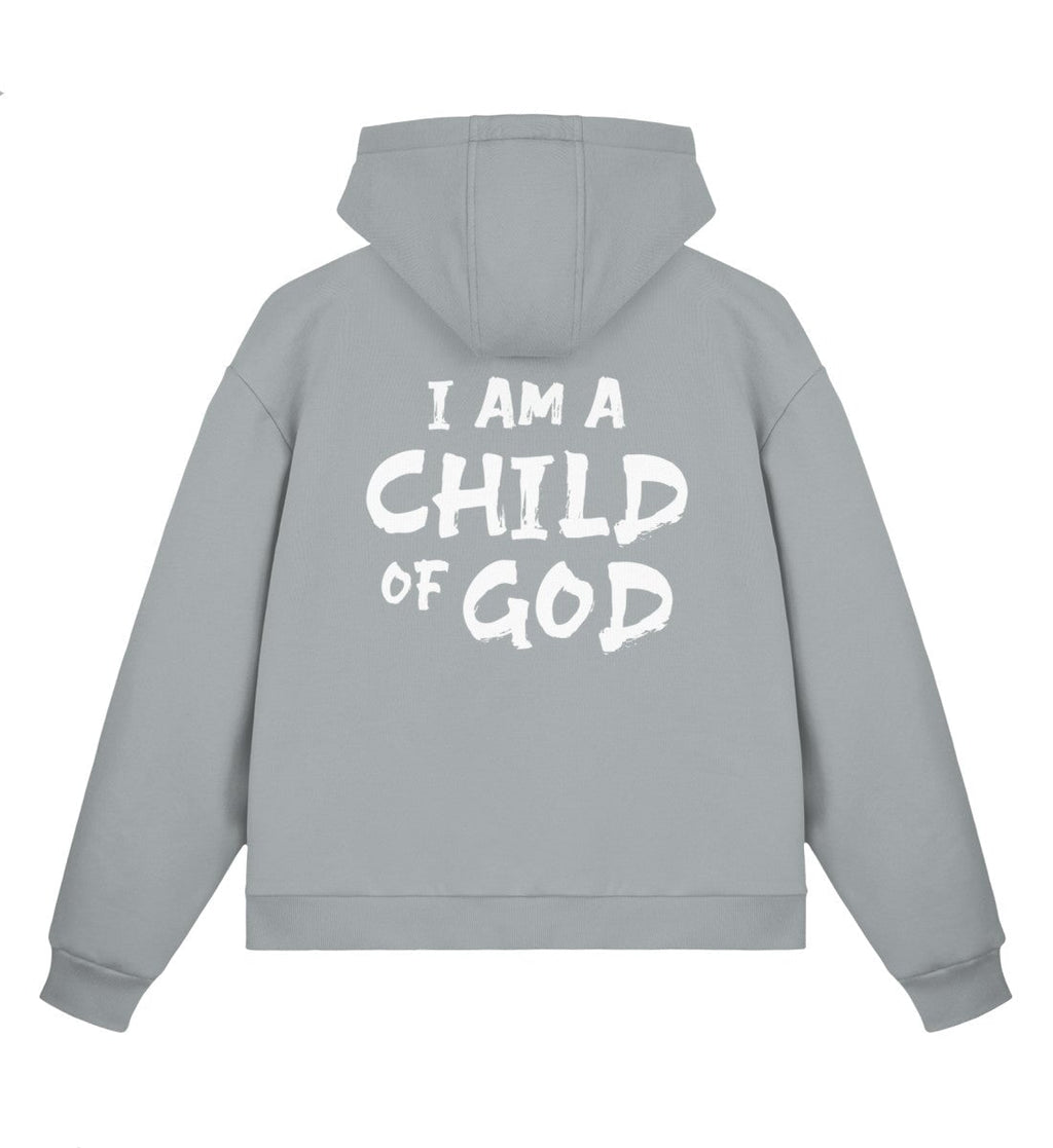 CHILD OF GOD STREETWEAR BOXCUT ZIPPER BACKPRINT Fluffy Boxcut Zipper Shirtee Light Asphalt L 