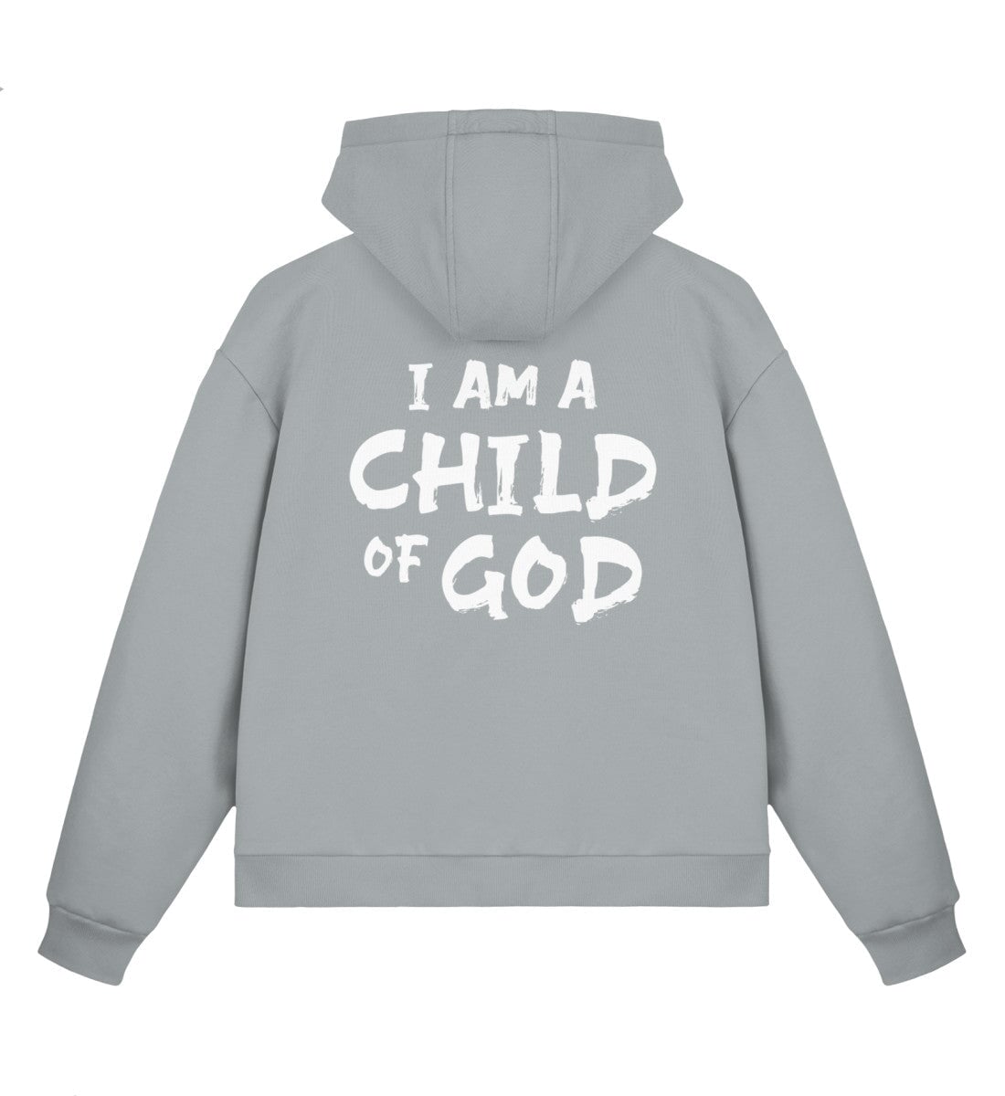 CHILD OF GOD STREETWEAR BOXCUT ZIPPER BACKPRINT Fluffy Boxcut Zipper Shirtee Light Asphalt L 