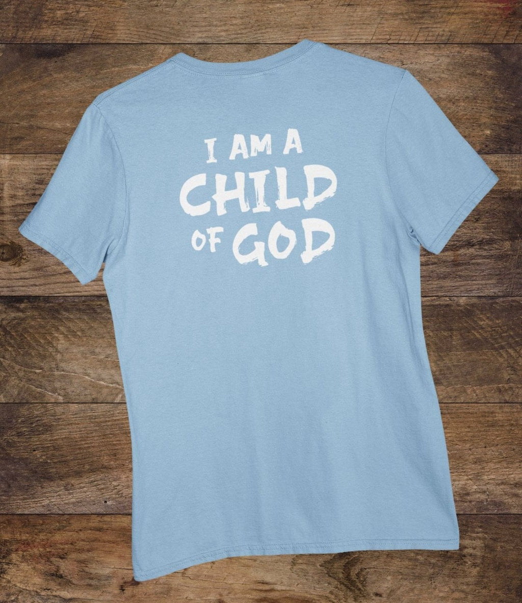 CHILD OF GOD STREETWEAR SHIRT BACKPRINT Creator T-Shirt 2.0 ST/ST Shirtee Pastellblau XS 