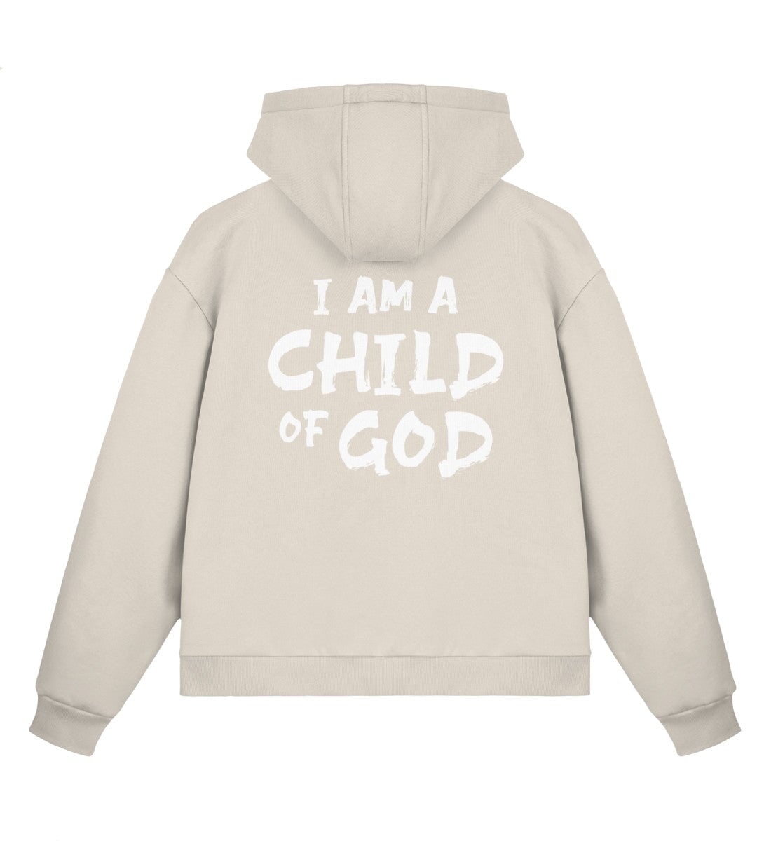 CHILD OF GOD STREETWEAR ZIPPER BACKPRINT Fluffy Boxcut Zipper Shirtee Sandbeige XL 