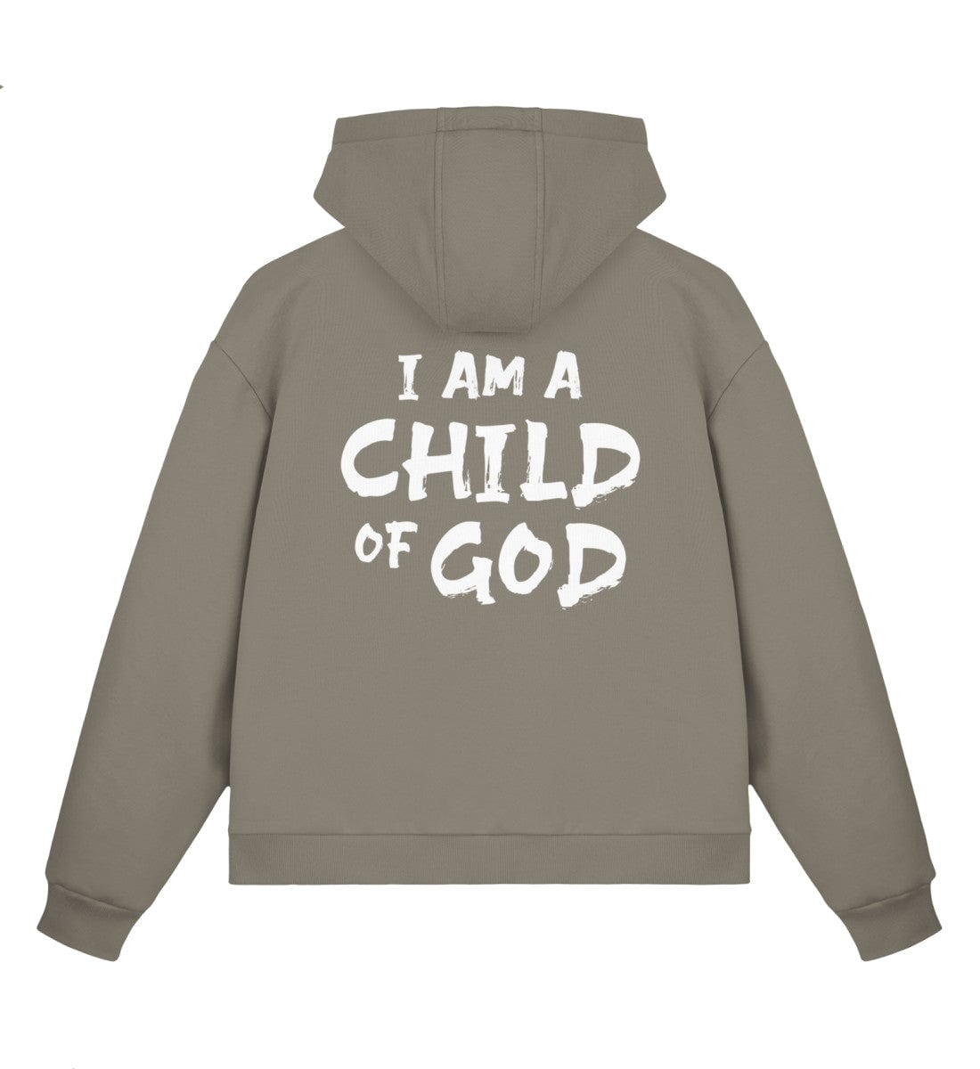 CHILD OF GOD STREETWEAR ZIPPER BACKPRINT Fluffy Boxcut Zipper Shirtee Sandgrau S 