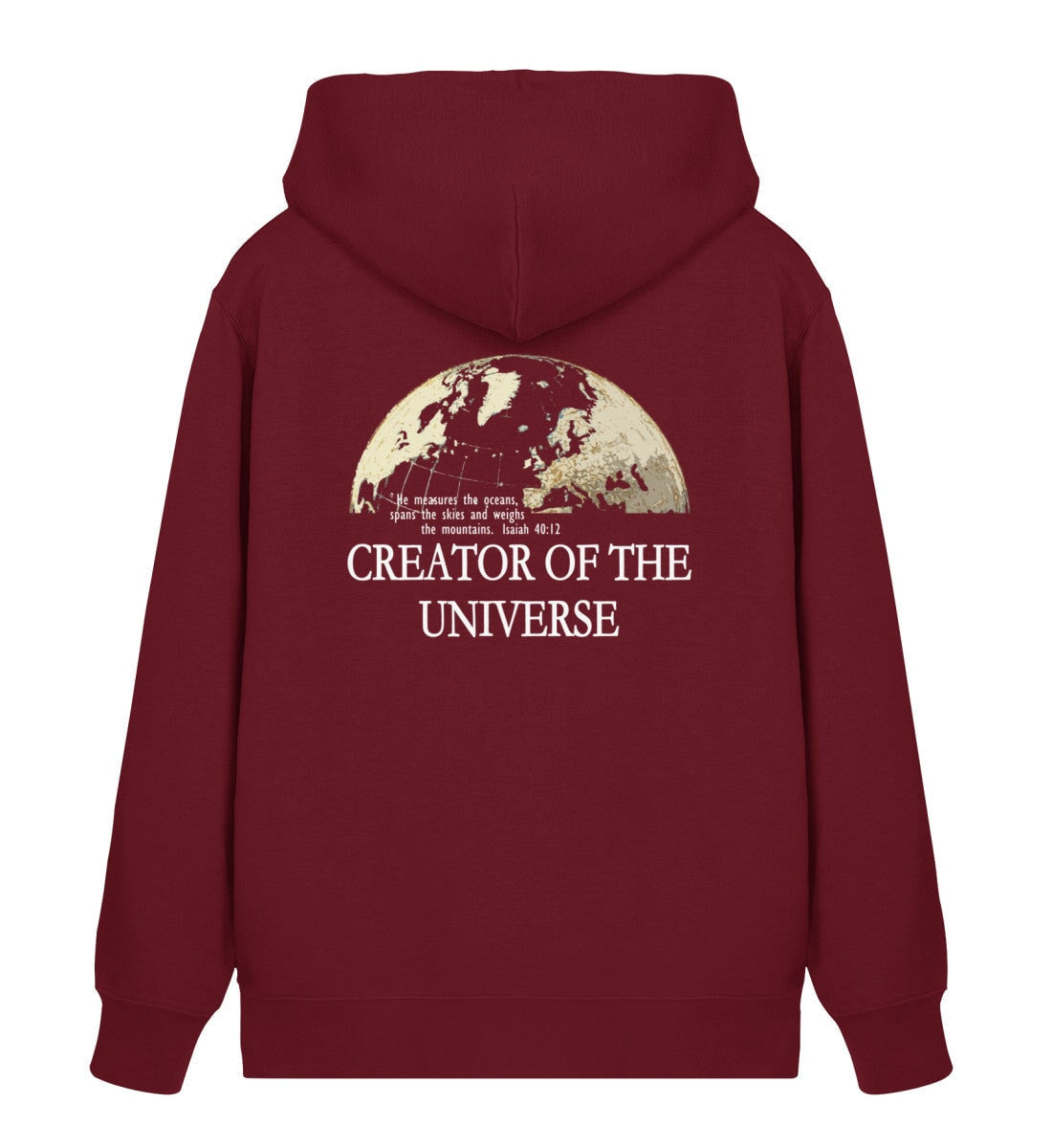 CREATOR STREETWEAR ZIPPER BACKPRINT - Unisex Organic Zipper 2.0 ST/ST Connector Zipper 2.0 ST/ST Shirtee Burgundy XS 