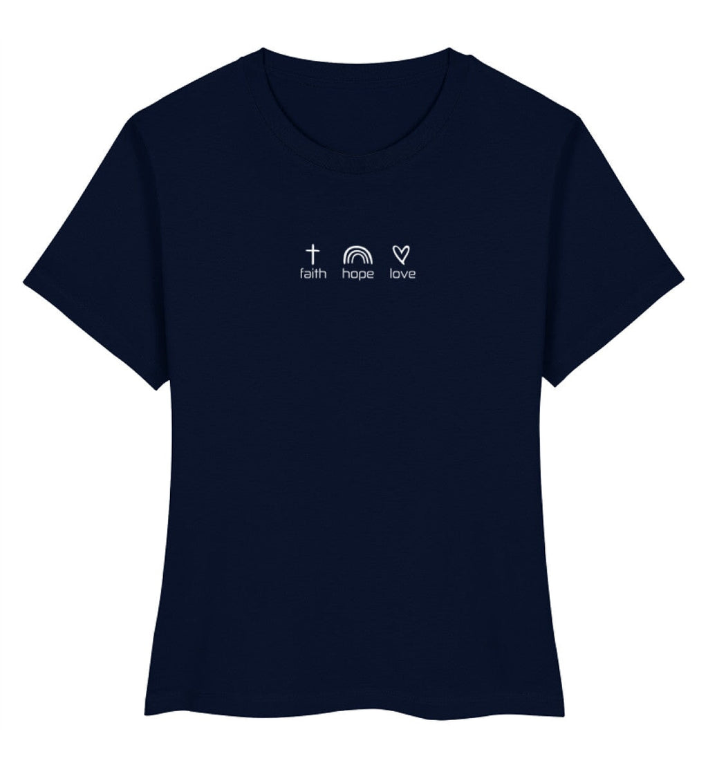 FAITH HOPE LOVE - Damen Premium Organic Shirt Stella Muser Shirt ST/ST Shirtee French Navy XS 