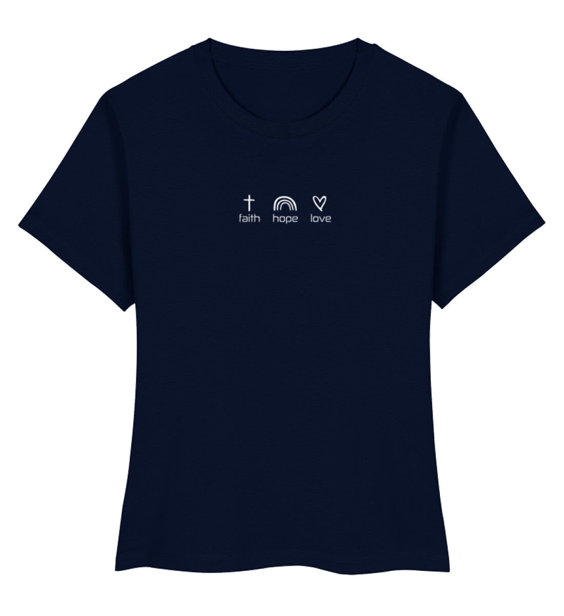 FAITH HOPE LOVE - Damen Premium Organic Shirt Stella Muser Shirt ST/ST Shirtee French Navy XS 