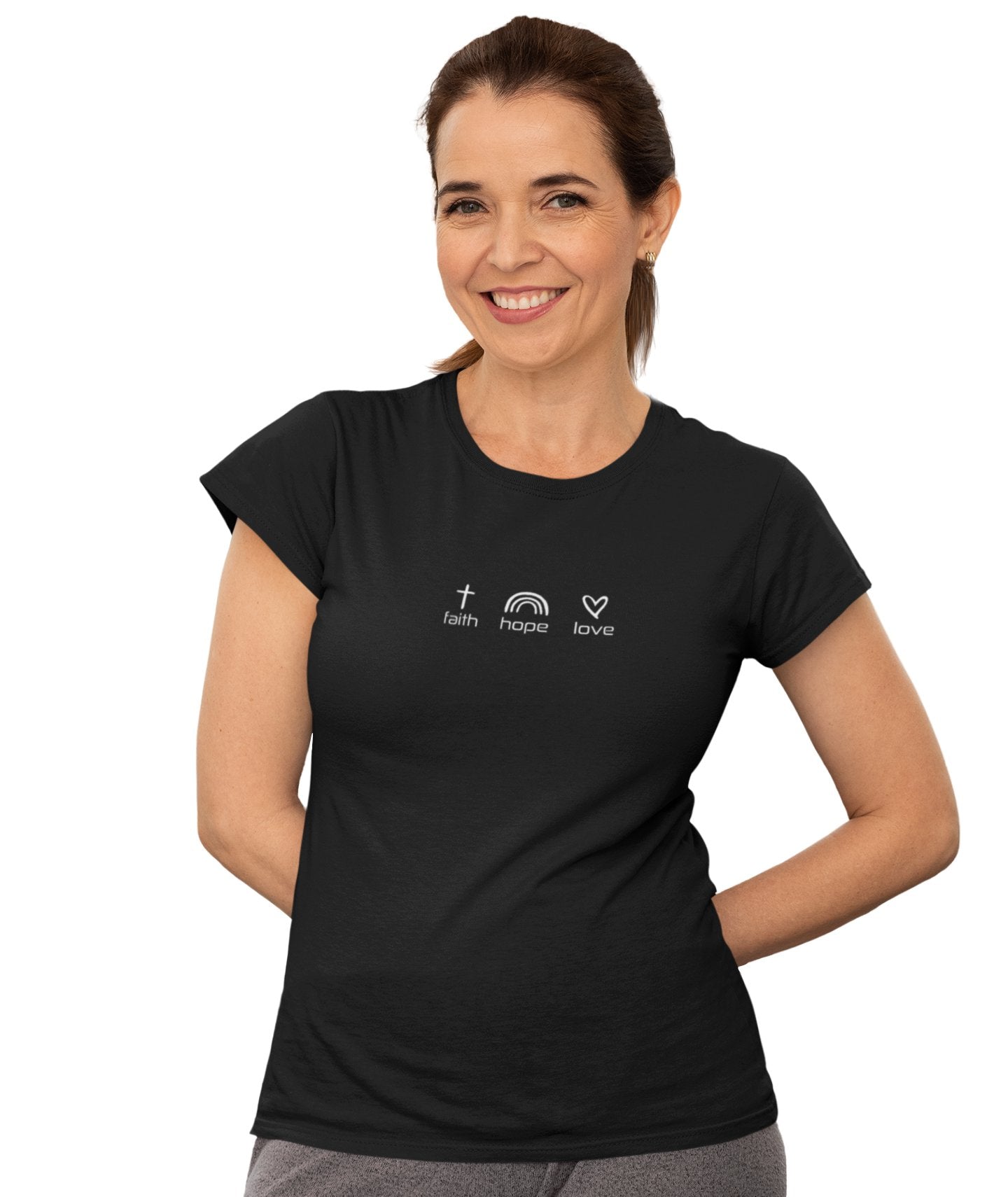 FAITH HOPE LOVE FRAUEN SHIRT Stella Muser Shirt ST/ST Shirtee 