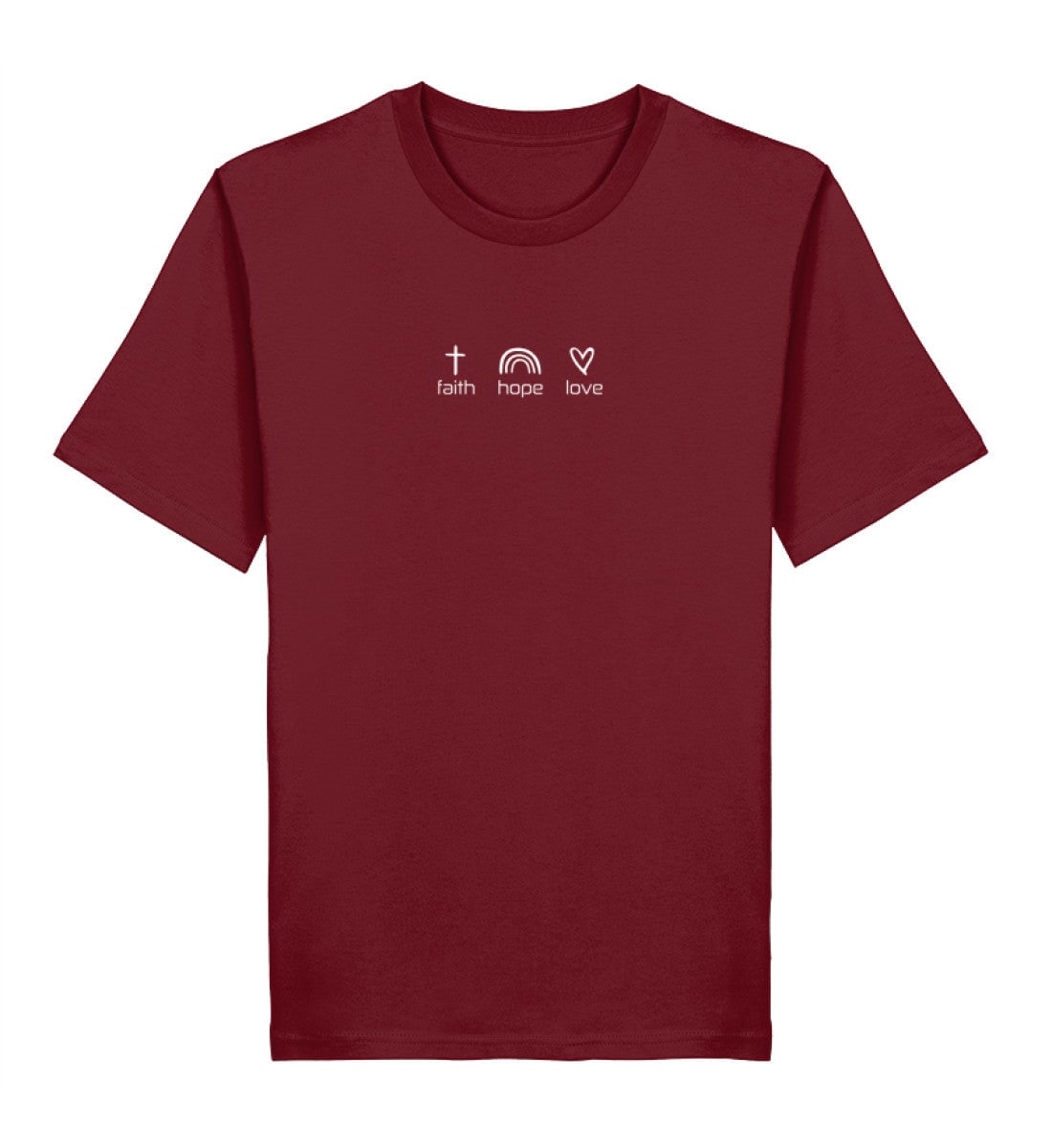 FAITH HOPE LOVE - Herren Premium Organic Shirt 2.0 ST/ST Creator T-Shirt 2.0 ST/ST Shirtee Burgundy XS 