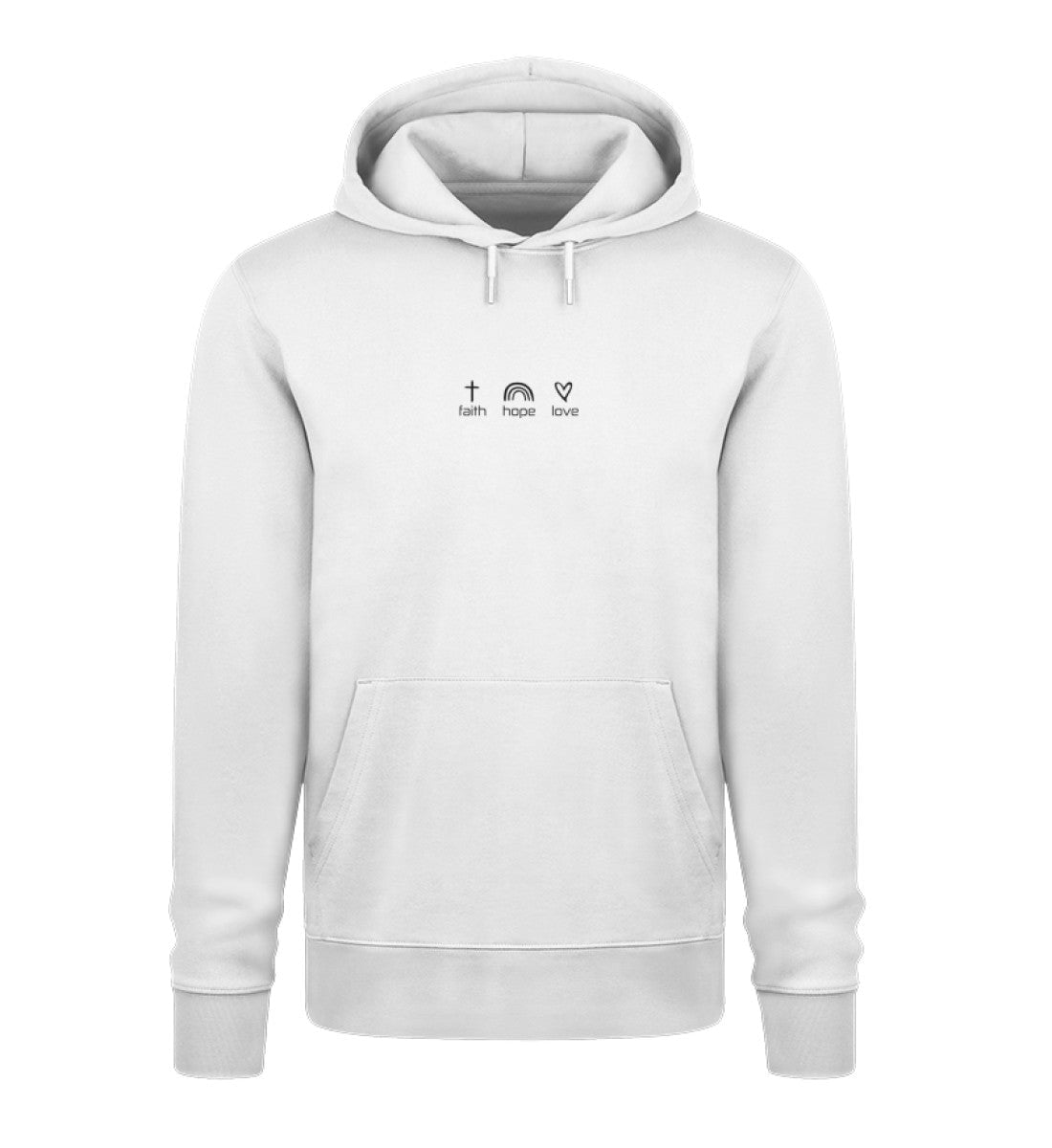 FAITH HOPE LOVE HOODIE - Unisex Organic Hoodie 2.0 ST/ST Cruiser Hoodie 2.0 ST/ST Shirtee White S 