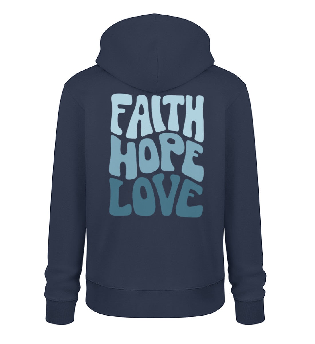 FAITH HOPE LOVE STREETWEAR HOODIE BACKPRINT BLAU Cruiser Hoodie 2.0 ST/ST Shirtee Dunkelblau XS 