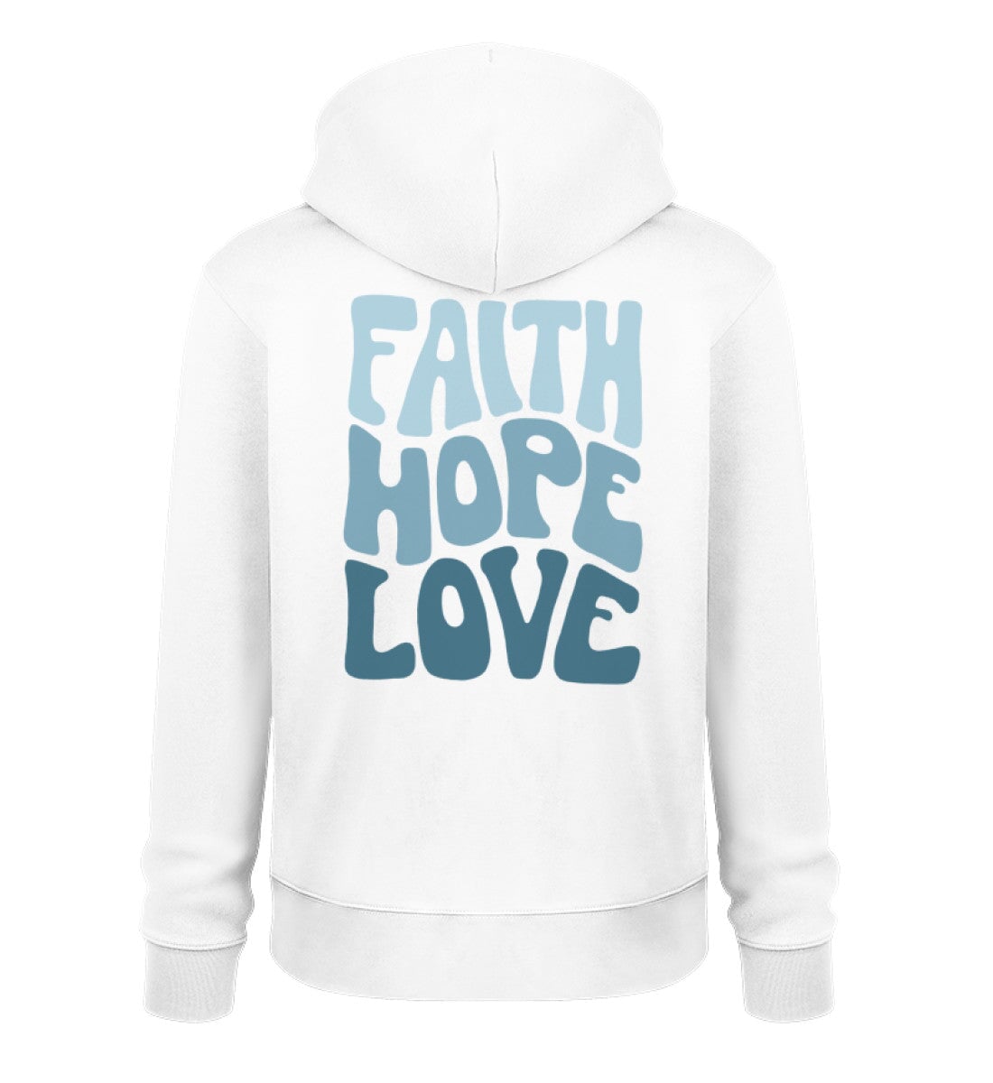 FAITH HOPE LOVE STREETWEAR HOODIE BACKPRINT BLAU Cruiser Hoodie 2.0 ST/ST Shirtee Weiß S 