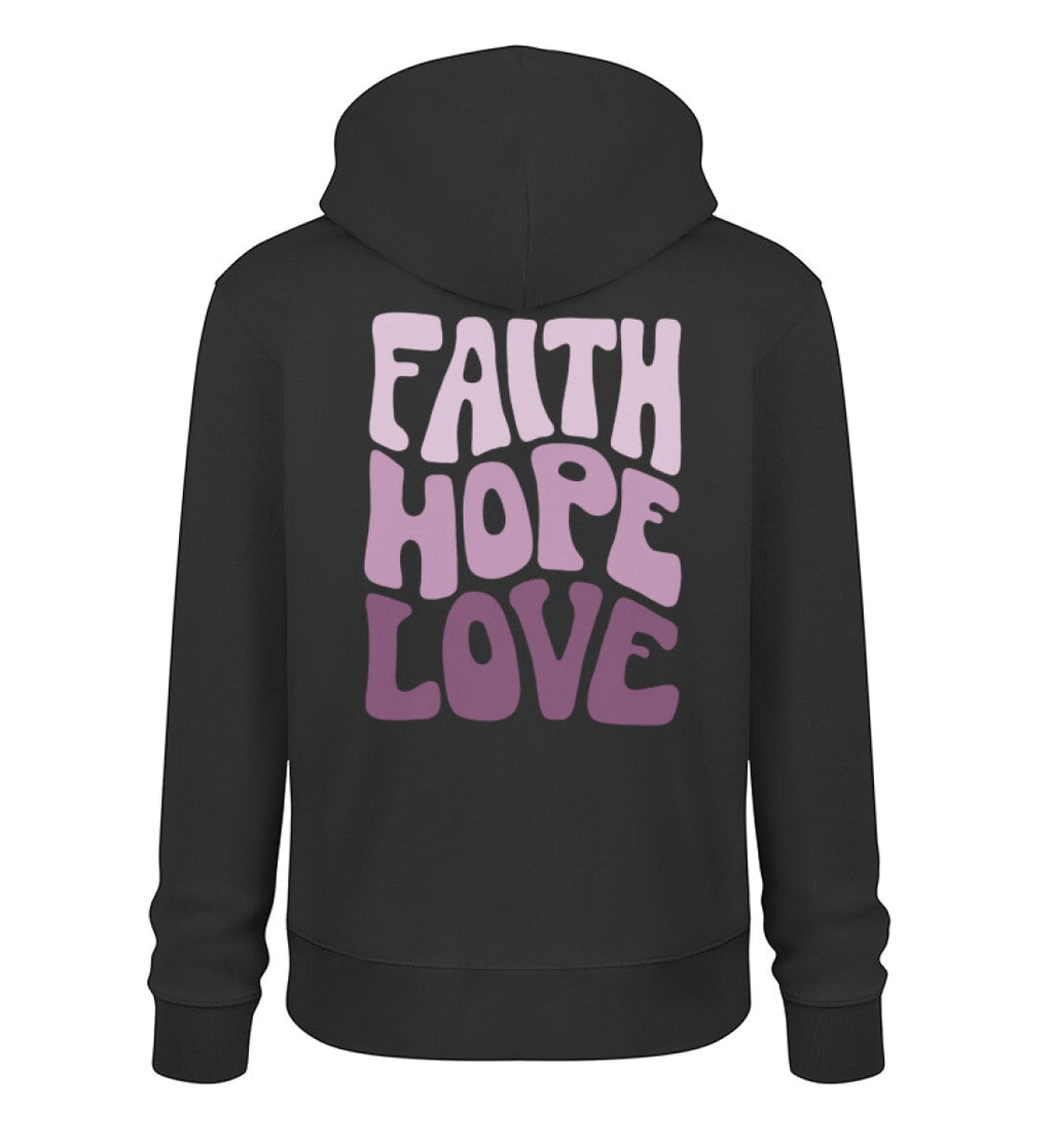 FAITH HOPE LOVE STREETWEAR HOODIE BACKPRINT - Unisex Organic Hoodie 2.0 ST/ST Cruiser Hoodie 2.0 ST/ST Shirtee Black XS 