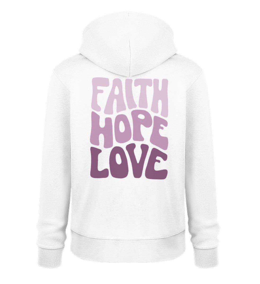 FAITH HOPE LOVE STREETWEAR HOODIE BACKPRINT - Unisex Organic Hoodie 2.0 ST/ST Cruiser Hoodie 2.0 ST/ST Shirtee White S 