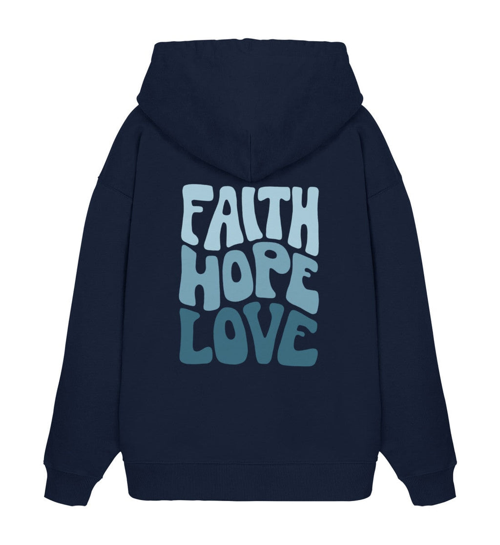 FAITH HOPE LOVE STREETWEAR OVERSIZED HOODIE BACKPRINT BLAU Slammer Oversize Hoodie 2.0 ST/ST Shirtee Dunkelblau XS 