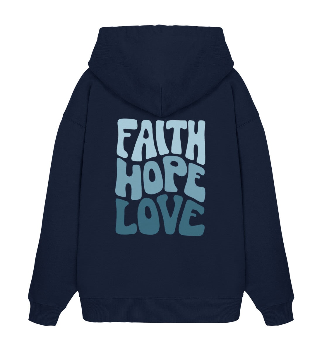 FAITH HOPE LOVE STREETWEAR OVERSIZED HOODIE BACKPRINT BLAU Slammer Oversize Hoodie 2.0 ST/ST Shirtee Dunkelblau XS 