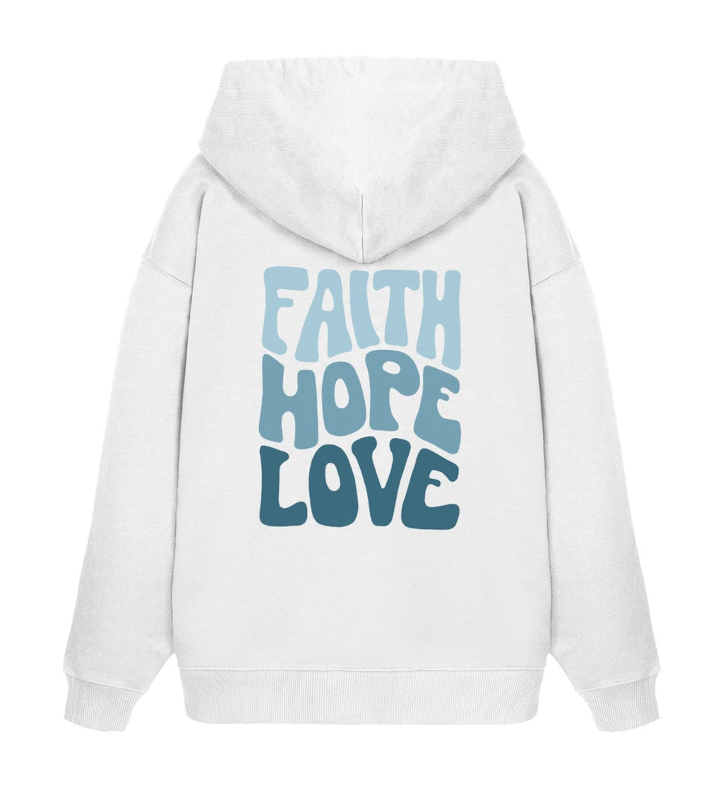 FAITH HOPE LOVE STREETWEAR OVERSIZED HOODIE BACKPRINT BLAU Slammer Oversize Hoodie 2.0 ST/ST Shirtee Weiß XS 