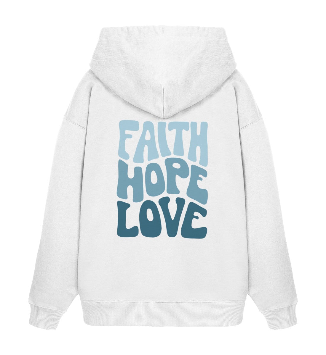 FAITH HOPE LOVE STREETWEAR OVERSIZED HOODIE BACKPRINT BLAU Slammer Oversize Hoodie 2.0 ST/ST Shirtee Weiß XS 