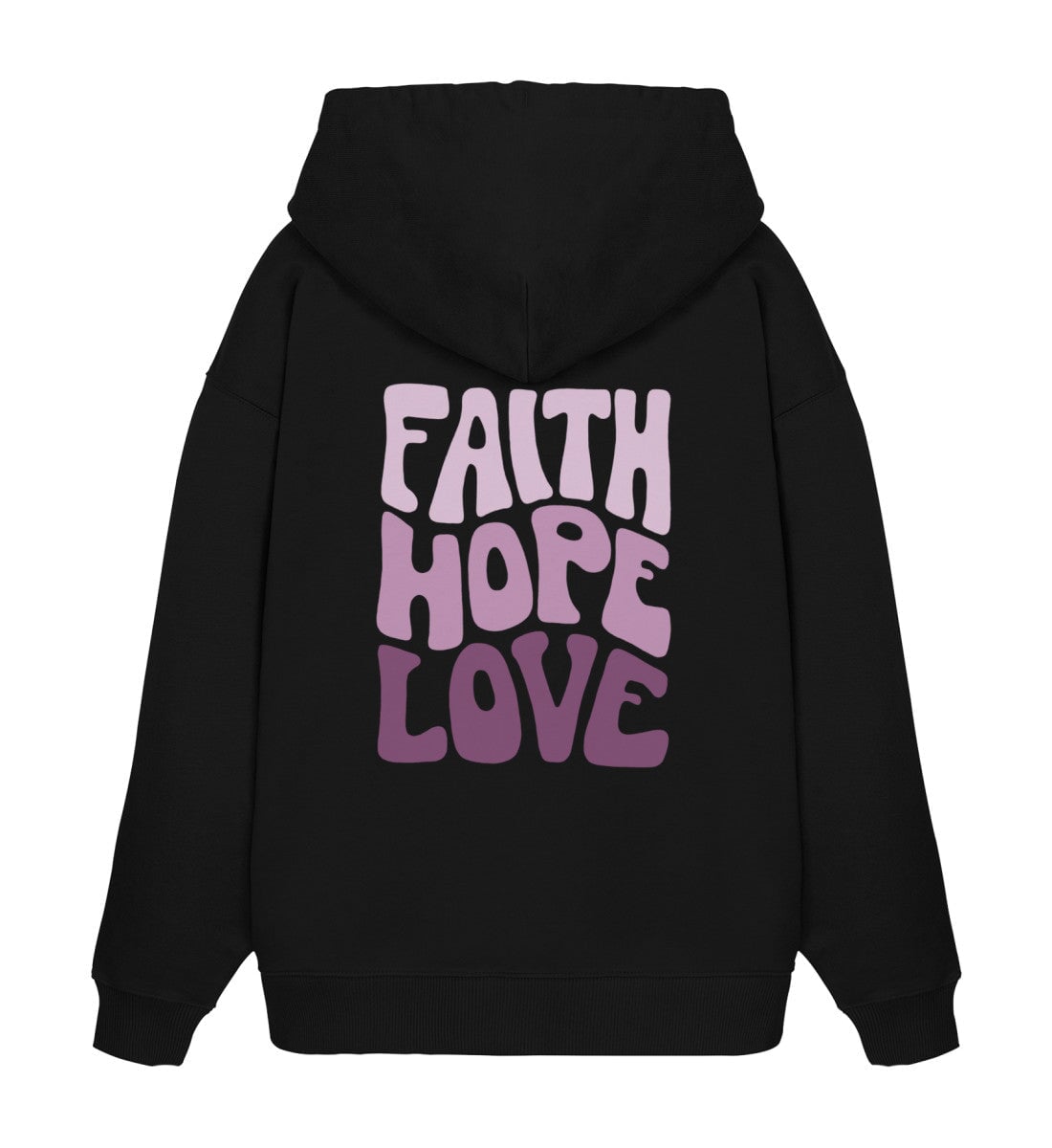 FAITH HOPE LOVE STREETWEAR OVERSIZED HOODIE BACKPRINT Slammer Oversize Hoodie 2.0 ST/ST Shirtee Schwarz XS 