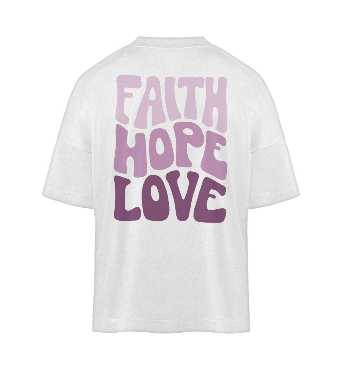 FAITH HOPE LOVE STREETWEAR OVERSIZED SHIRT BACKPRINT Blaster Oversized Shirt ST/ST Shirtee White S 