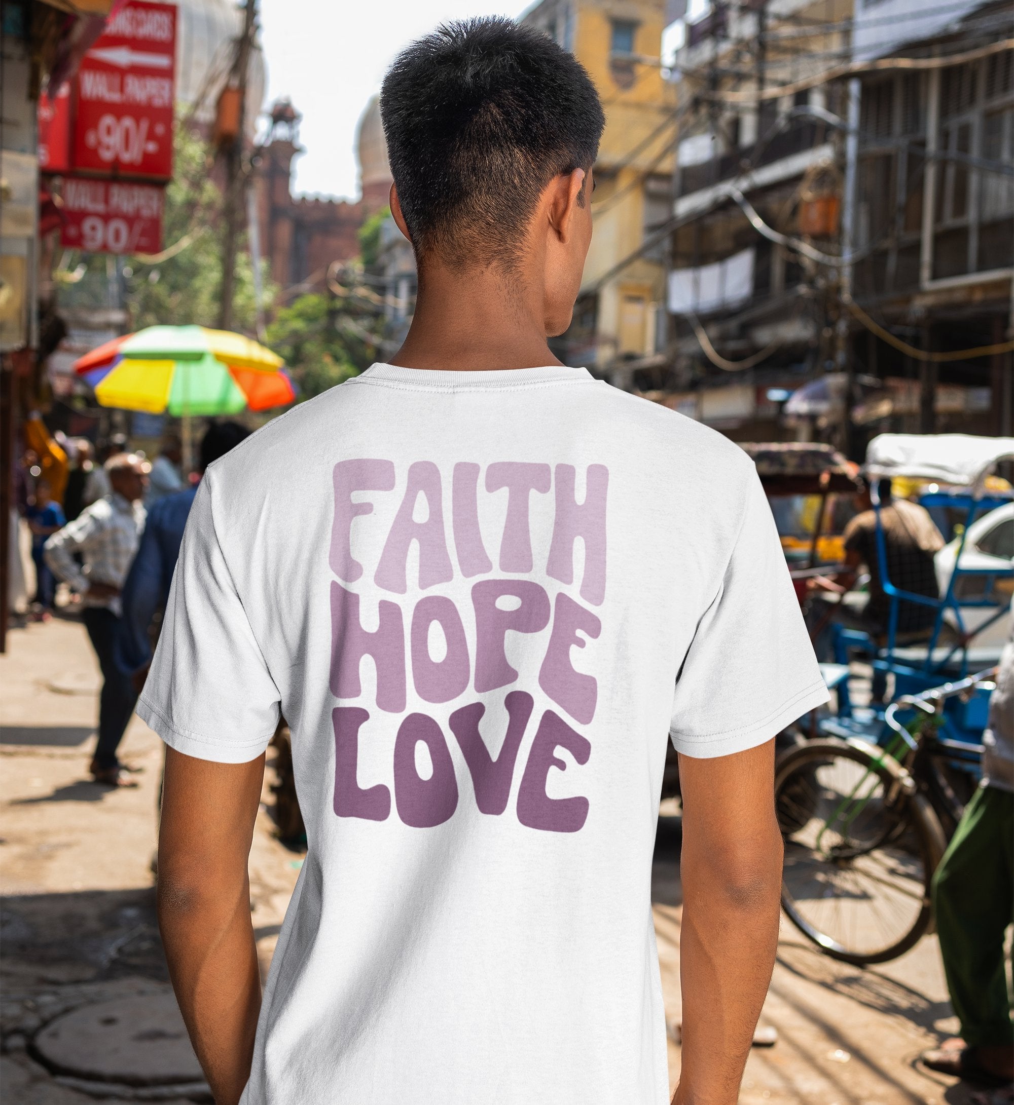 FAITH HOPE LOVE STREETWEAR SHIRT BACKPRINT Creator T-Shirt 2.0 ST/ST Shirtee 