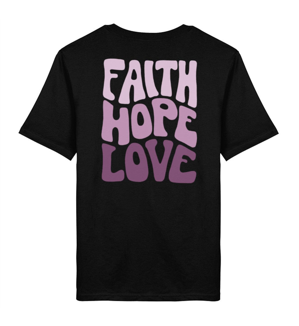 FAITH HOPE LOVE STREETWEAR SHIRT BACKPRINT - Herren Premium Organic Shirt 2.0 ST/ST Creator T-Shirt 2.0 ST/ST Shirtee Black XS 