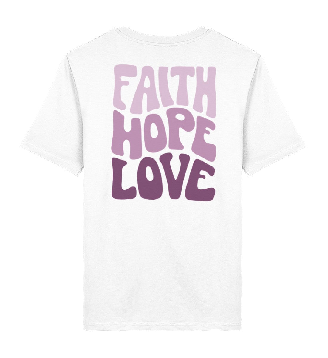 FAITH HOPE LOVE STREETWEAR SHIRT BACKPRINT - Herren Premium Organic Shirt 2.0 ST/ST Creator T-Shirt 2.0 ST/ST Shirtee White XS 