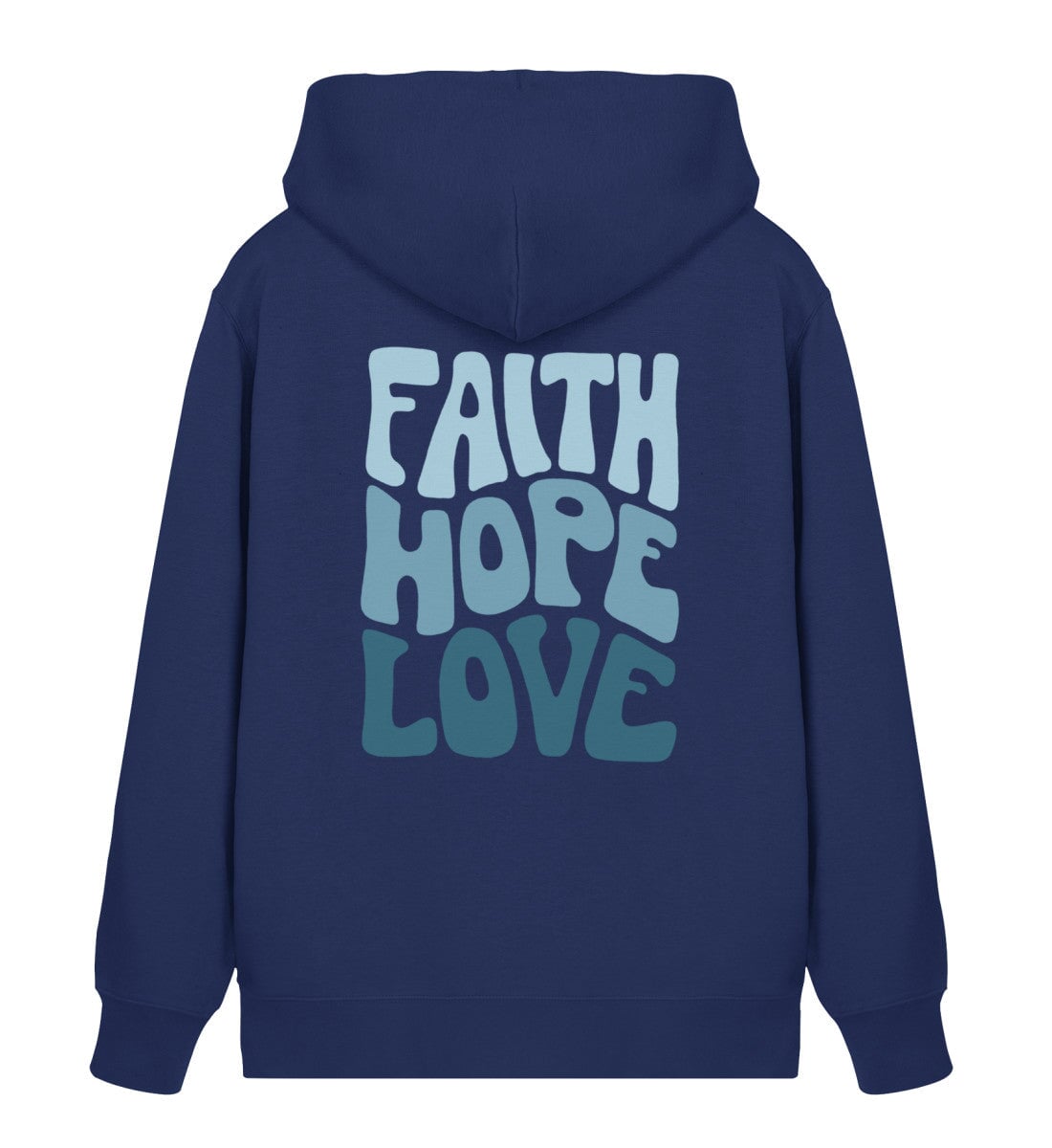 FAITH HOPE LOVE STREETWEAR ZIPPER BACKPRINT BLAU Connector Zipper 2.0 ST/ST Shirtee Dunkelblau XS 