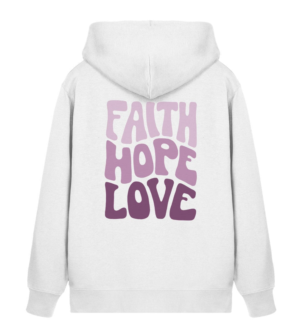 FAITH HOPE LOVE STREETWEAR ZIPPER BACKPRINT Connector Zipper 2.0 ST/ST Shirtee Weiß XS 