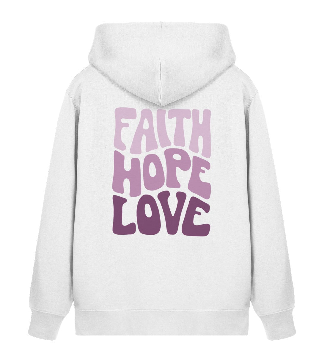 FAITH HOPE LOVE STREETWEAR ZIPPER BACKPRINT Connector Zipper 2.0 ST/ST Shirtee Weiß XS 