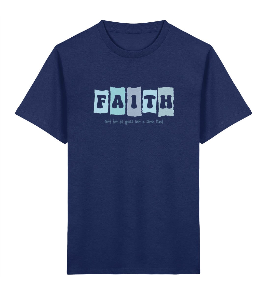 FAITH KINDER SHIRT blau - Kinder Premium Organic T-Shirt 2.0 ST/ST Mini Creator T-Shirt 2.0 ST/ST Shirtee French Navy 3/4 
