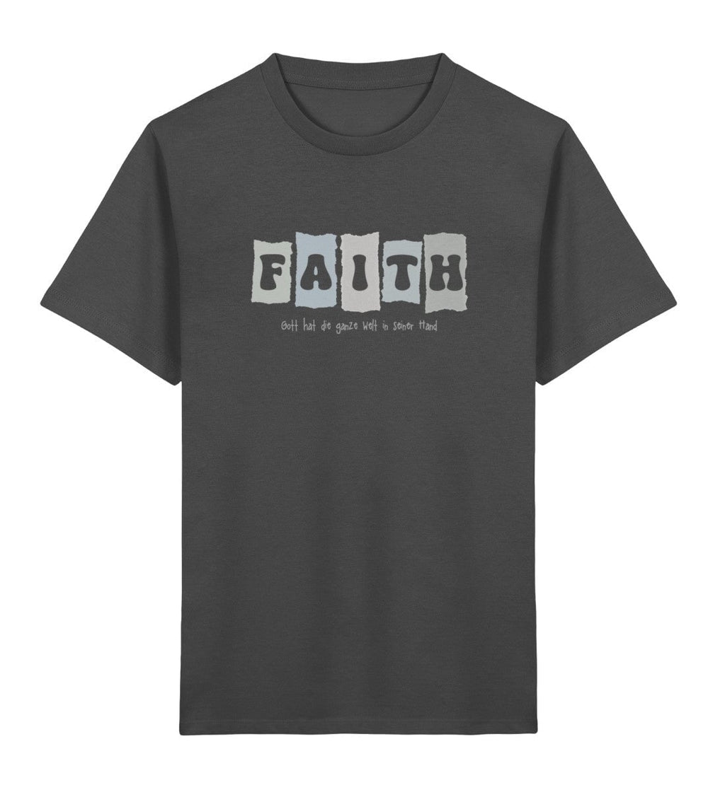FAITH KINDER SHIRT grau - Kinder Premium Organic T-Shirt 2.0 ST/ST Mini Creator T-Shirt 2.0 ST/ST Shirtee Anthracite 5/6 