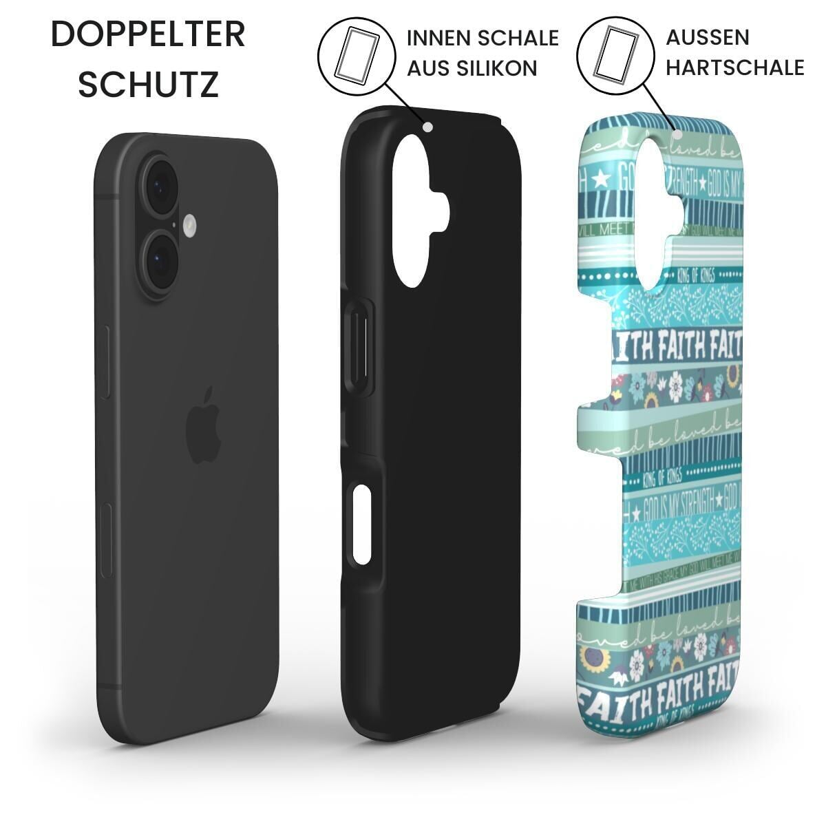 FAITH robuste Handyhülle in Türkis Tech Accessories Podbase 