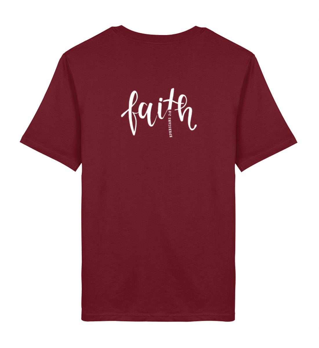 FAITH SHIRT BACKPRINT - Herren Premium Organic Shirt 2.0 ST/ST Creator T-Shirt 2.0 ST/ST Shirtee Burgundy XS 