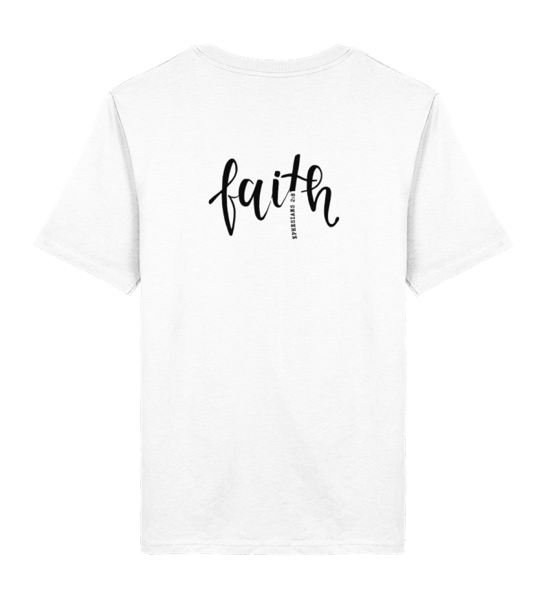FAITH SHIRT BACKPRINT - Herren Premium Organic Shirt 2.0 ST/ST Creator T-Shirt 2.0 ST/ST Shirtee White XS 
