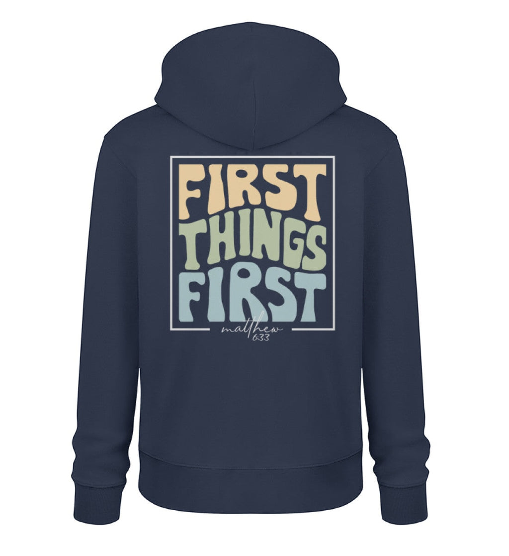 FIRST THINGS FIRST STREETWEAR HOODIE BACKPRINT - Unisex Organic Hoodie 2.0 ST/ST Cruiser Hoodie 2.0 ST/ST Shirtee French Navy XS 