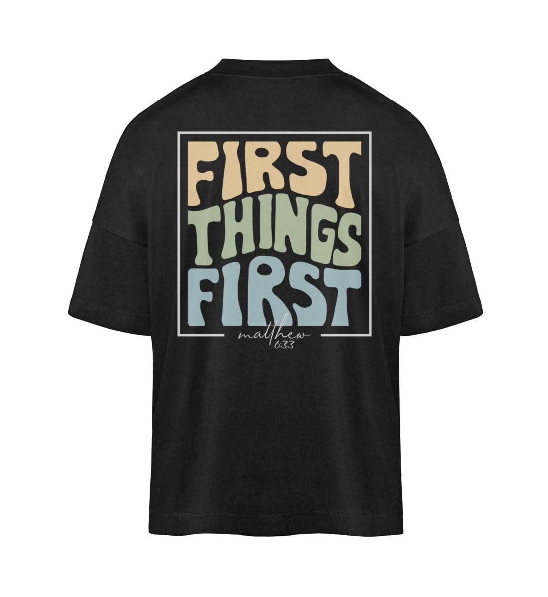 FIRST THINGS FIRST STREETWEAR OVERSIZED SHIRT BACKPRINT Blaster Oversized Shirt ST/ST Shirtee Schwarz S 