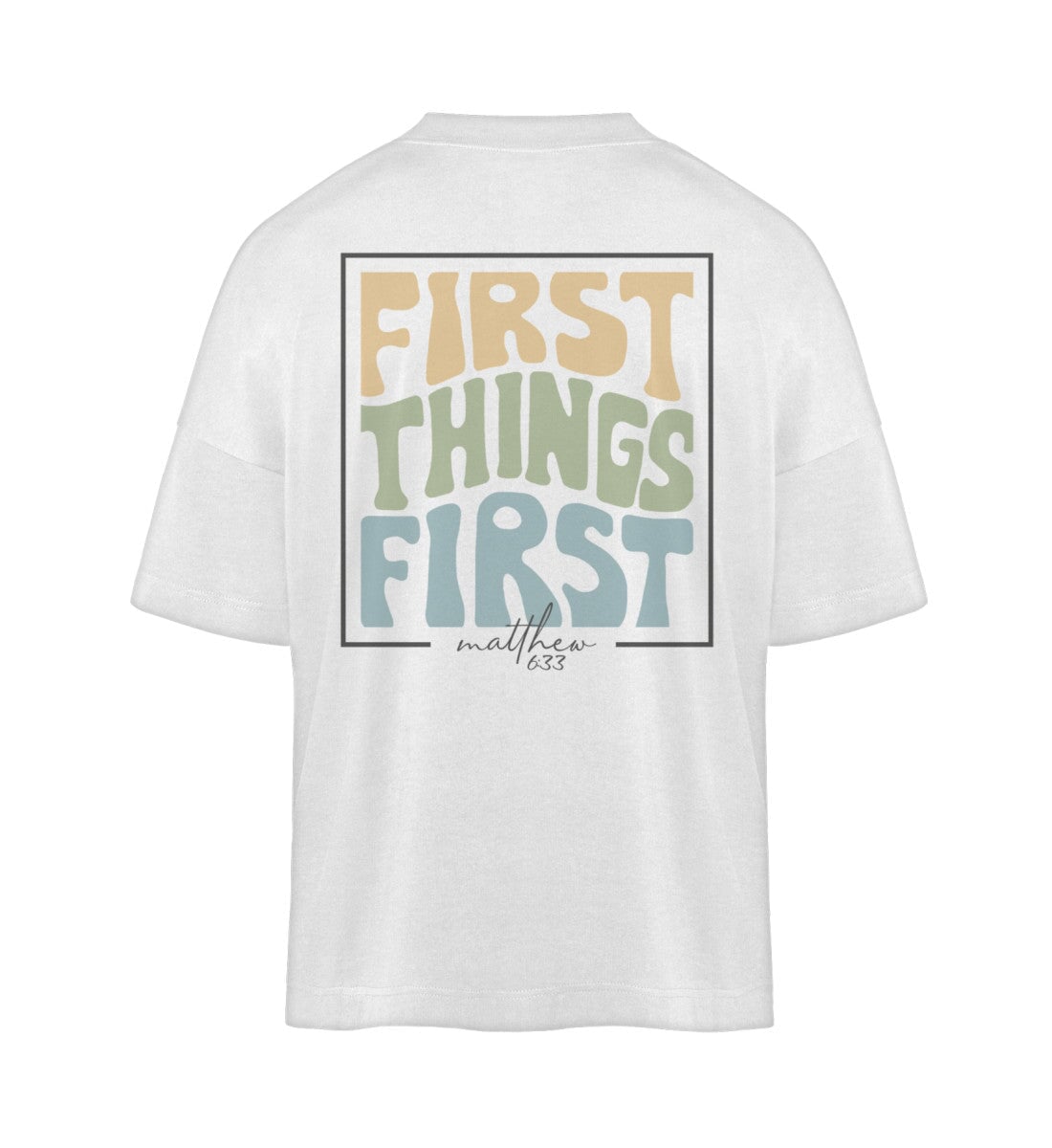 FIRST THINGS FIRST STREETWEAR OVERSIZED SHIRT BACKPRINT Blaster Oversized Shirt ST/ST Shirtee Weiß S 