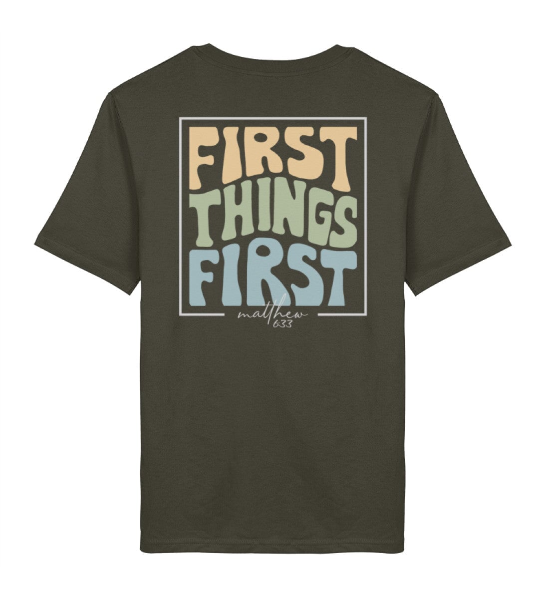 FIRST THINGS FIRST STREETWEAR SHIRT BACKPRINT - Herren Premium Organic Shirt 2.0 ST/ST Creator T-Shirt 2.0 ST/ST Shirtee Khaki XS 