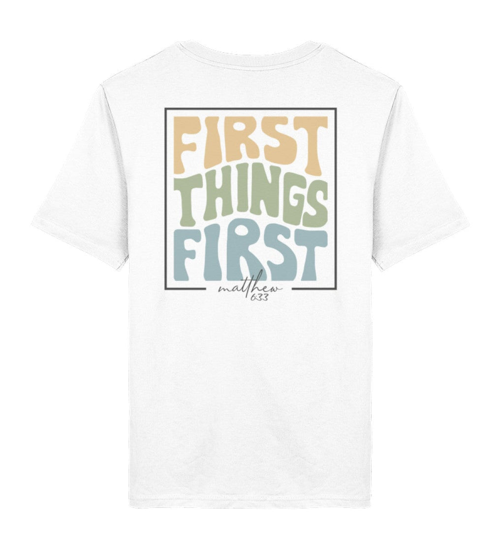 FIRST THINGS FIRST STREETWEAR SHIRT BACKPRINT - Herren Premium Organic Shirt 2.0 ST/ST Creator T-Shirt 2.0 ST/ST Shirtee White XS 