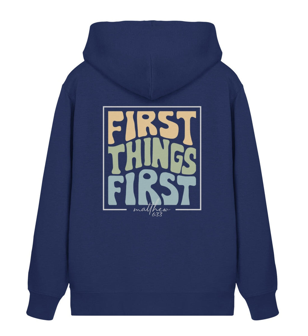 FIRST THINGS FIRST STREETWEAR ZIPPER BACKPRINT Connector Zipper 2.0 ST/ST Shirtee Dunkelblau XS 